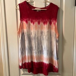 Knox Rose womens top XXL tie dye effect